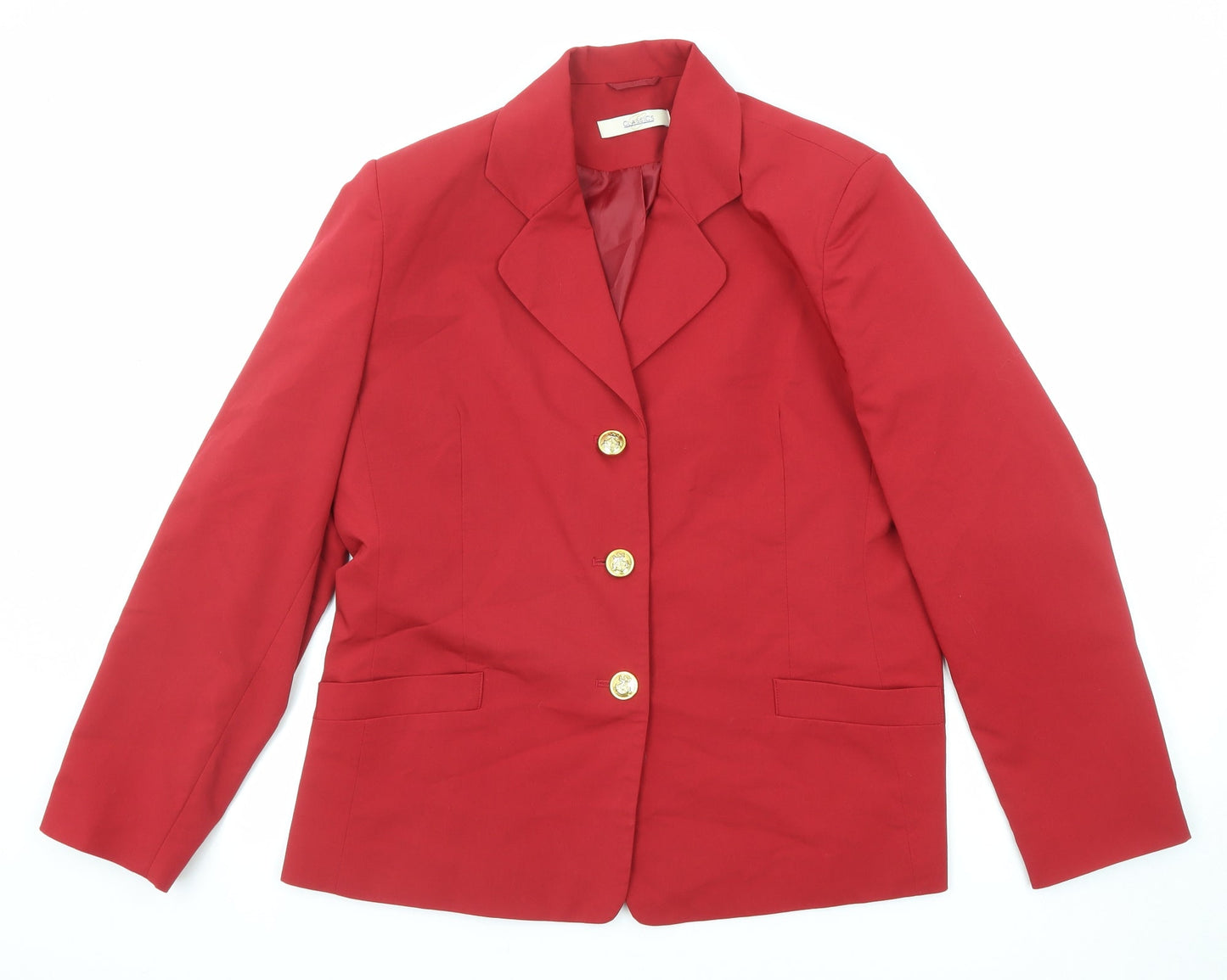 Womens UK Size 14 Classic Regular Red Suit Jacket