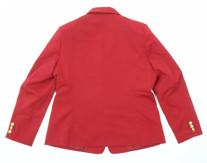 Womens UK Size 14 Classic Regular Red Suit Jacket