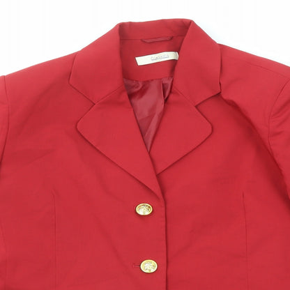 Womens UK Size 14 Classic Regular Red Suit Jacket