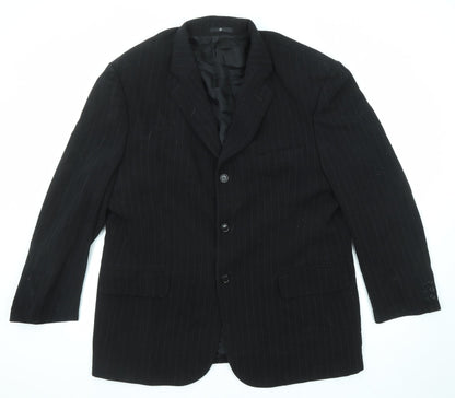 Mens UK Size 46 Ciro Citterio Regular Black Suit Jacket