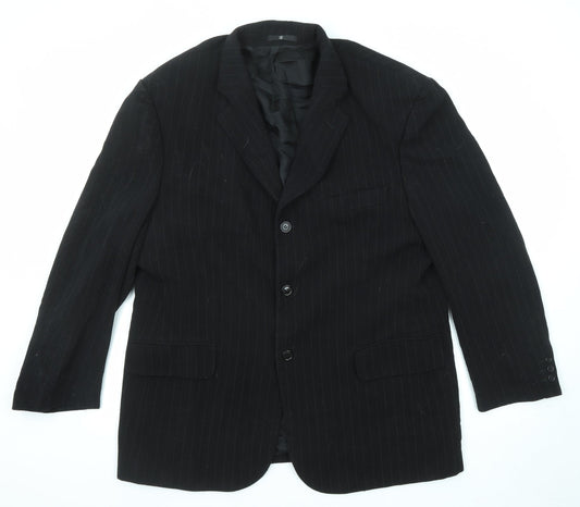 Mens UK Size 46 Ciro Citterio Regular Black Suit Jacket