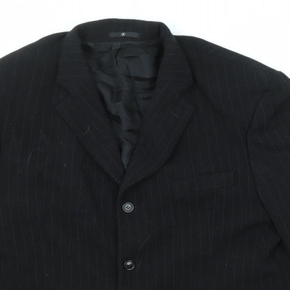 Mens UK Size 46 Ciro Citterio Regular Black Suit Jacket