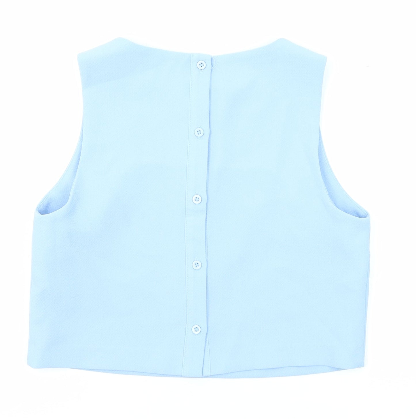 FOREVER 21 Womens Blue Polyester Basic Tank Size S Round Neck