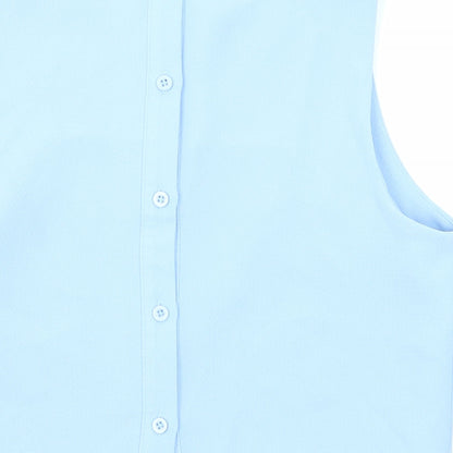 FOREVER 21 Womens Blue Polyester Basic Tank Size S Round Neck