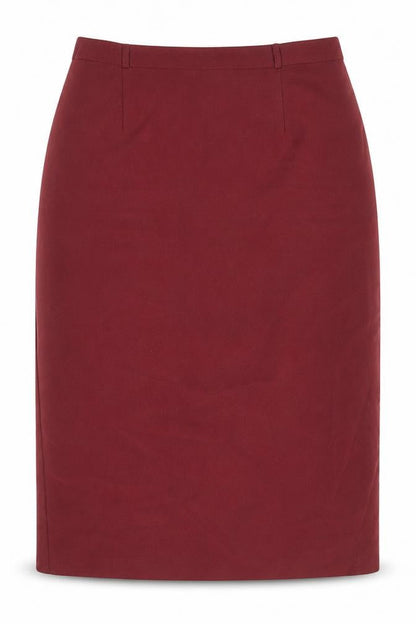 Classic Womens Red Polyester Straight & Pencil Skirt Size 12 Zip