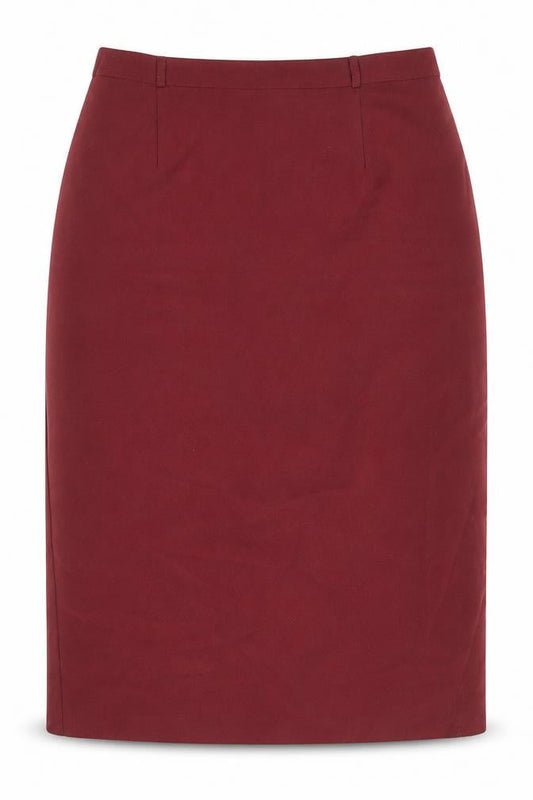 Classic Womens Red Polyester Straight & Pencil Skirt Size 12 Zip