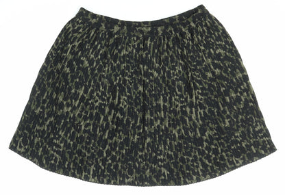 H&M Womens Multicoloured Geometric Polyester Pleated Skirt Size M