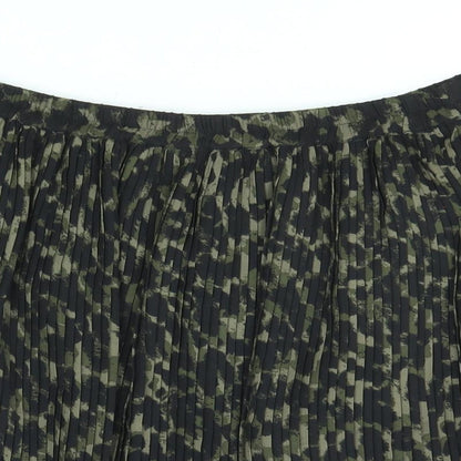 H&M Womens Multicoloured Geometric Polyester Pleated Skirt Size M