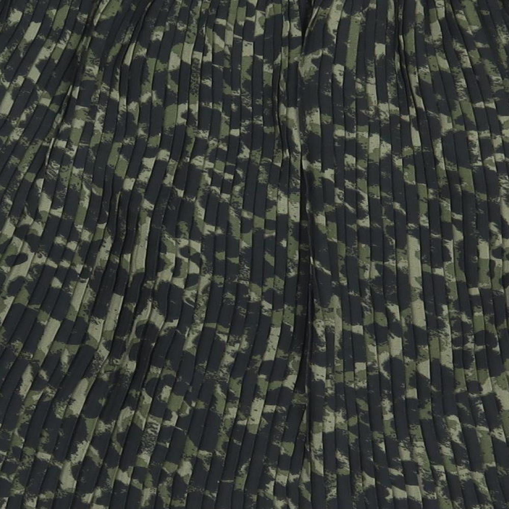 H&M Womens Multicoloured Geometric Polyester Pleated Skirt Size M