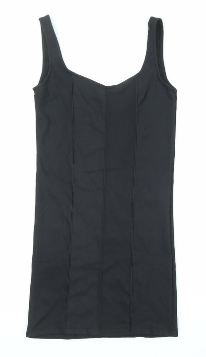 Stradivarius Womens Black Polyester Mini Size S V-Neck Pullover