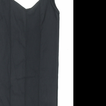 Stradivarius Womens Black Polyester Mini Size S V-Neck Pullover