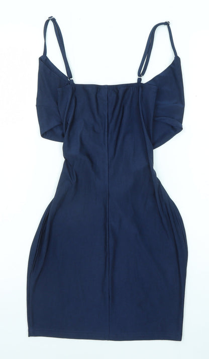 CBR Womens Blue Polyester Mini Size S V-Neck Pullover