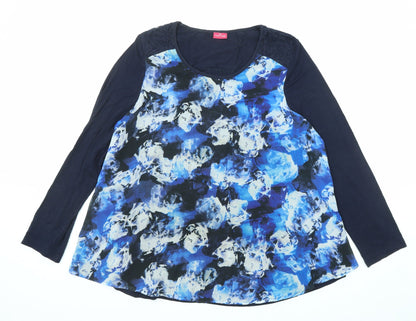 Womens UK Size XL Together Blue Basic Blouse