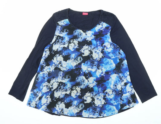Womens UK Size XL Together Blue Basic Blouse