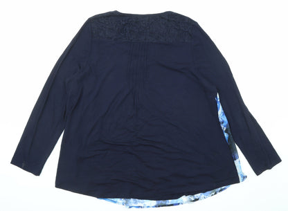Womens UK Size XL Together Blue Basic Blouse