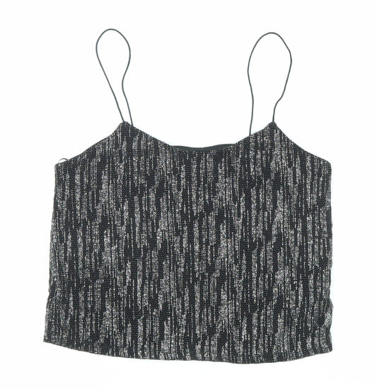 Womens UK Size 8 River Island Black Camisole Tank