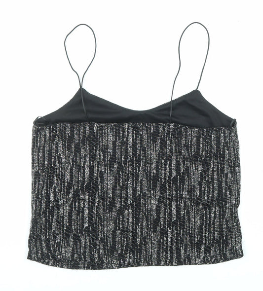 Womens UK Size 8 River Island Black Camisole Tank