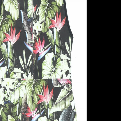 Topshop Womens Multicoloured Geometric Polyester Shift Size 12 Round Neck Pullover