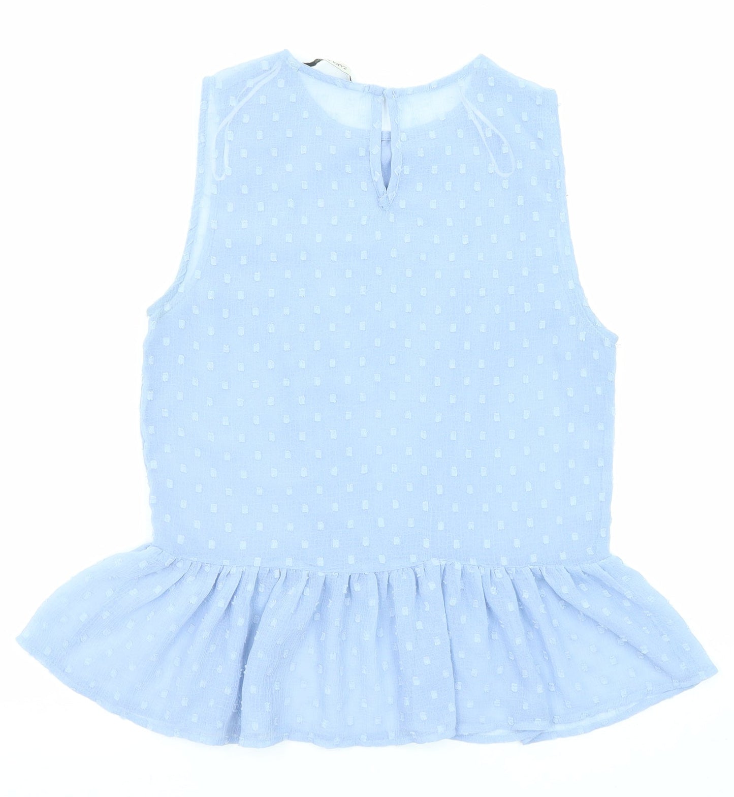 Womens UK Size XS Zara Blue Basic Blouse