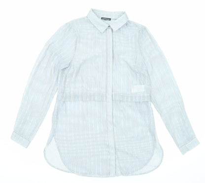 Womens UK Size 10 Warehouse Grey Tunic Button-Up
