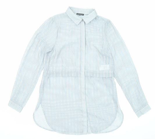 Womens UK Size 10 Warehouse Grey Tunic Button-Up