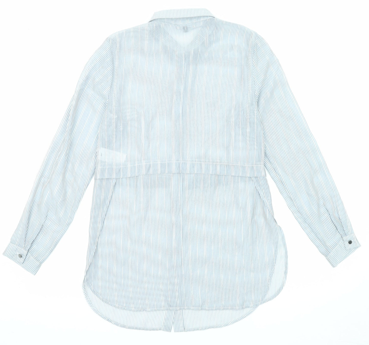 Womens UK Size 10 Warehouse Grey Tunic Button-Up