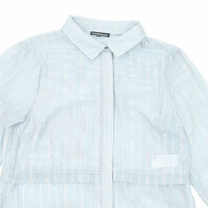Womens UK Size 10 Warehouse Grey Tunic Button-Up