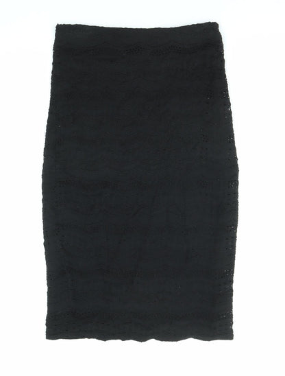 River Island Womens Black Polyester Bandage Skirt Size 8