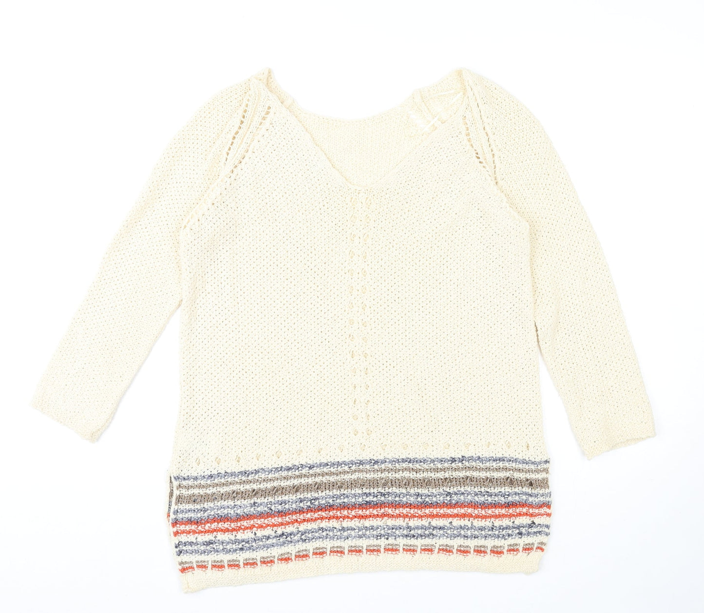 Womens UK Size 10 NEXT Ivory Pullover Jumper
