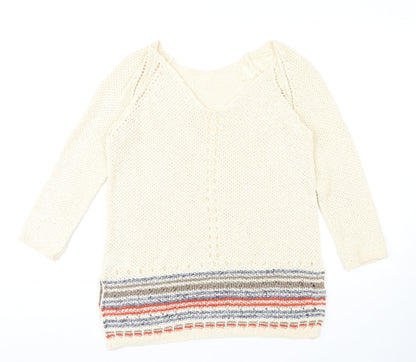 Womens UK Size 10 NEXT Ivory Pullover Jumper