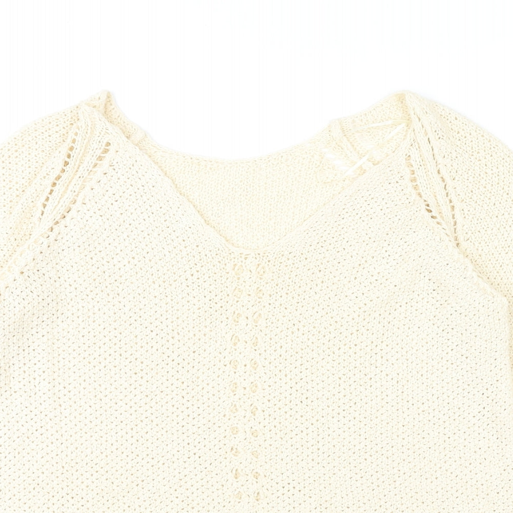 Womens UK Size 10 NEXT Ivory Pullover Jumper