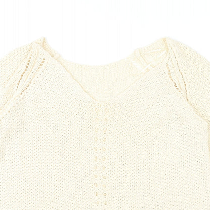 Womens UK Size 10 NEXT Ivory Pullover Jumper