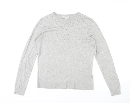 Womens UK Size 12 Warehouse Grey Pullover Jumper