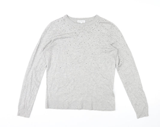 Womens UK Size 12 Warehouse Grey Pullover Jumper