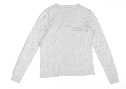 Womens UK Size 12 Warehouse Grey Pullover Jumper