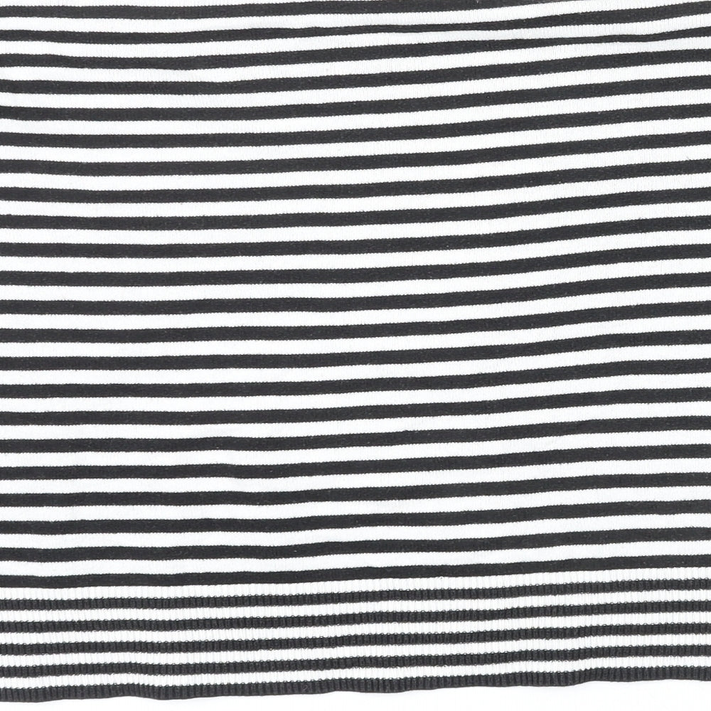 Gap Womens Multicoloured Round Neck Striped 100% Cotton Pullover Jumper Size M