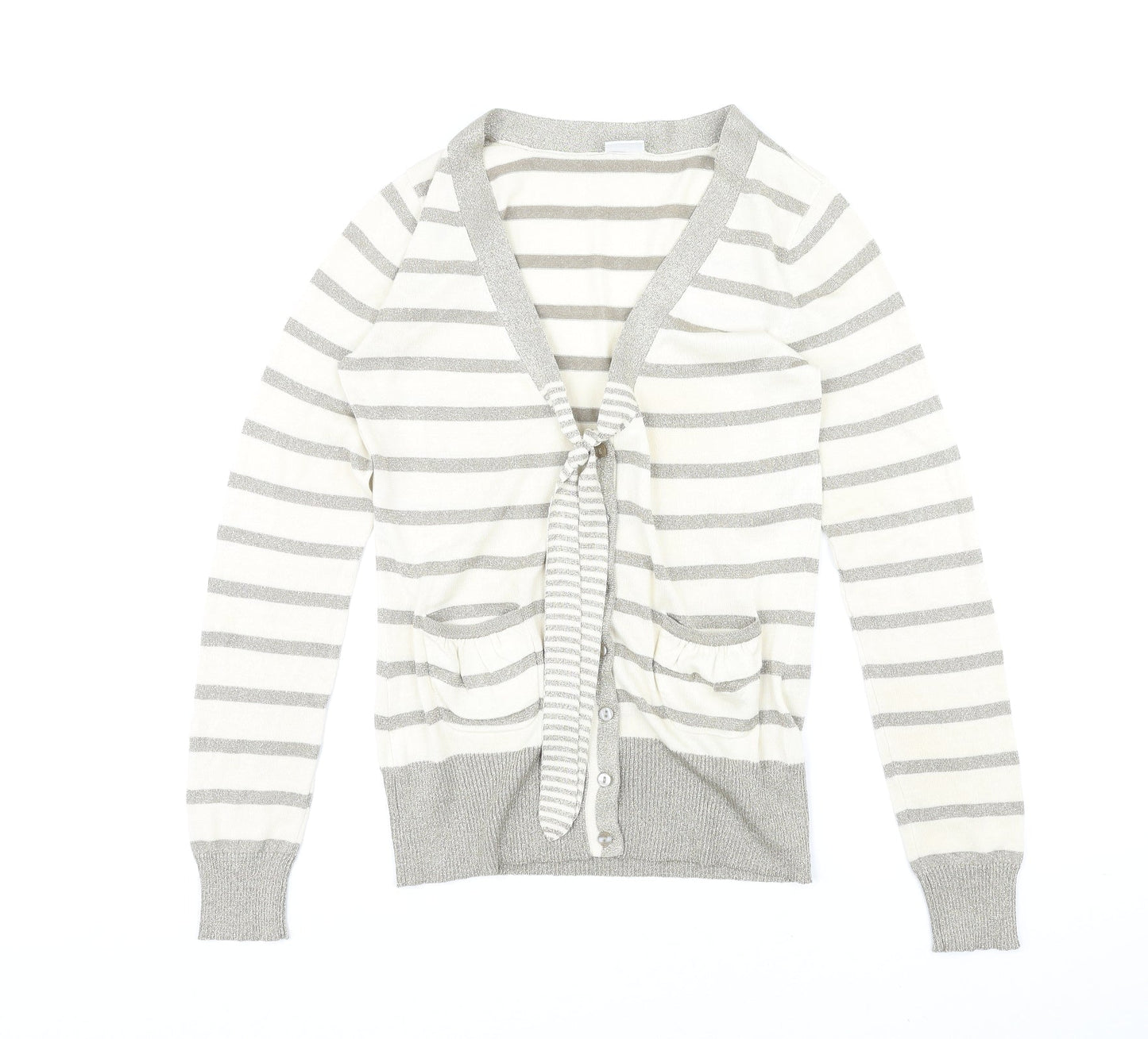 Womens UK Size 12 DELMOD Ivory Cardigan Jumper
