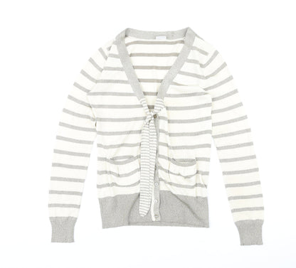 Womens UK Size 12 DELMOD Ivory Cardigan Jumper