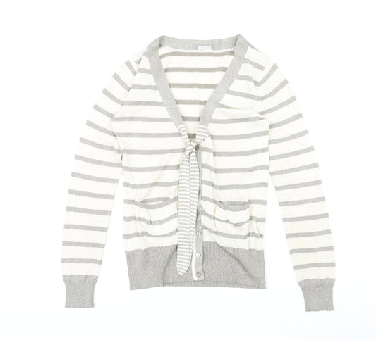 Womens UK Size 12 DELMOD Ivory Cardigan Jumper