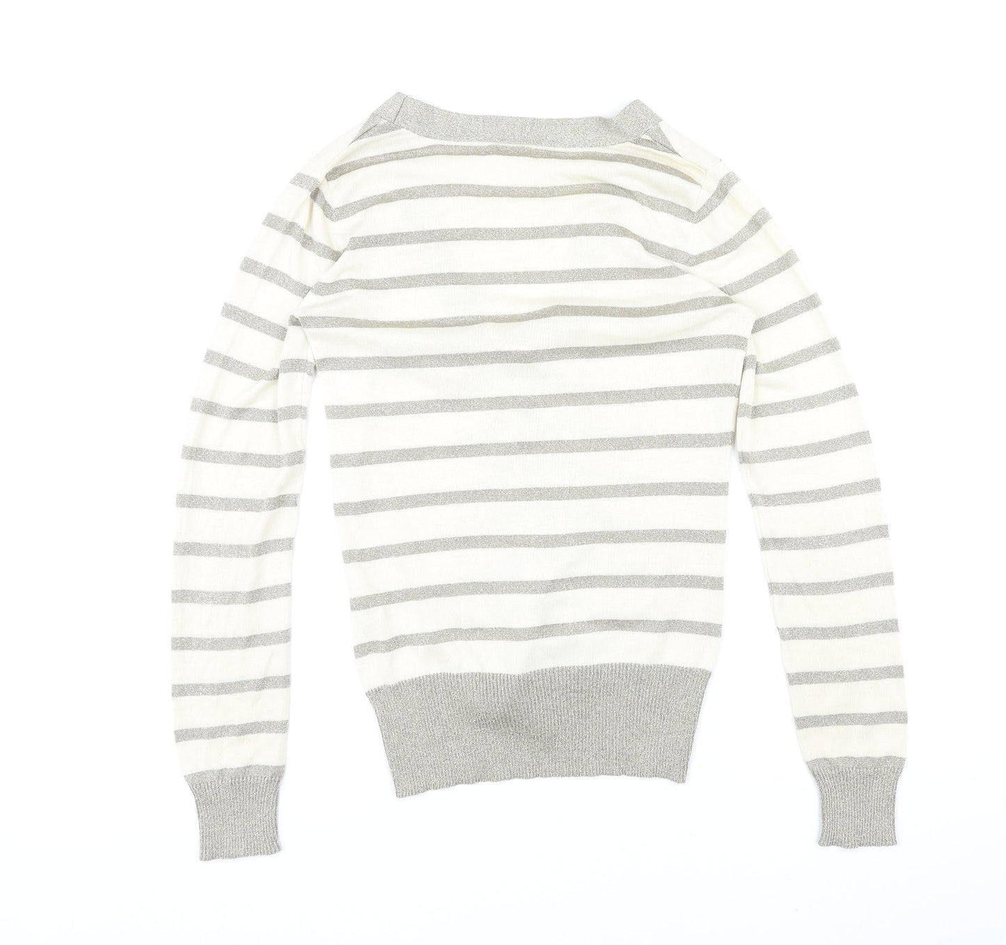 Womens UK Size 12 DELMOD Ivory Cardigan Jumper
