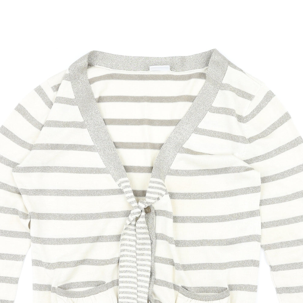 Womens UK Size 12 DELMOD Ivory Cardigan Jumper