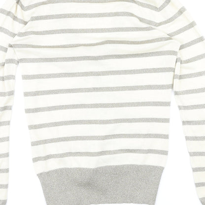 Womens UK Size 12 DELMOD Ivory Cardigan Jumper