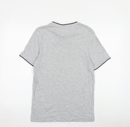 Slazenger Mens Grey Cotton T-Shirt Size XS Round Neck