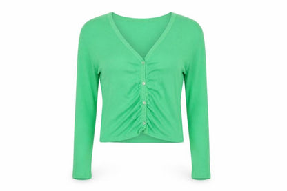 Womens UK Size M Zara Green Cardigan Jumper
