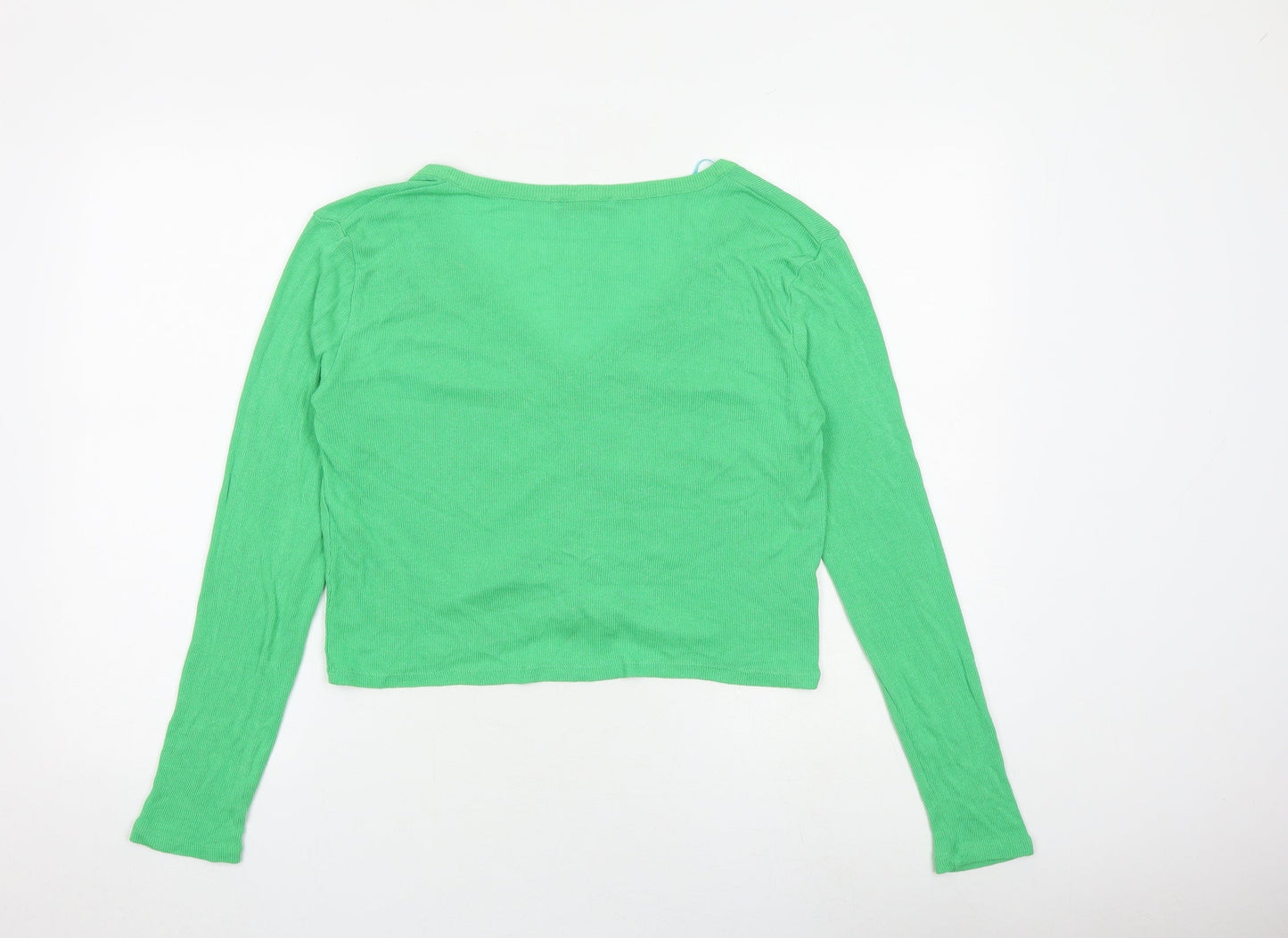 Womens UK Size M Zara Green Cardigan Jumper