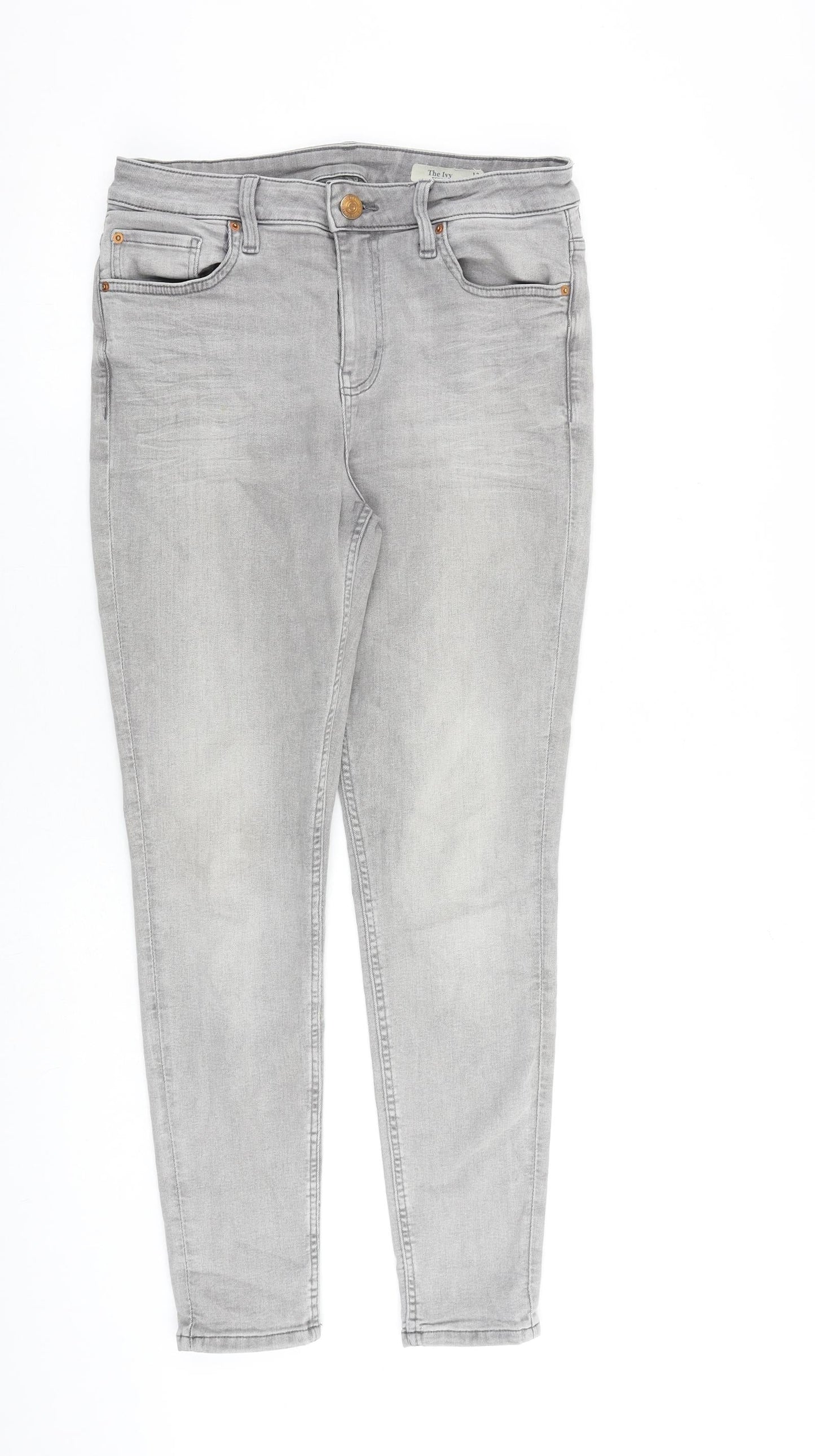 Womens UK Size 12 Marks and Spencer Slim Fit Skinny Grey Jeans