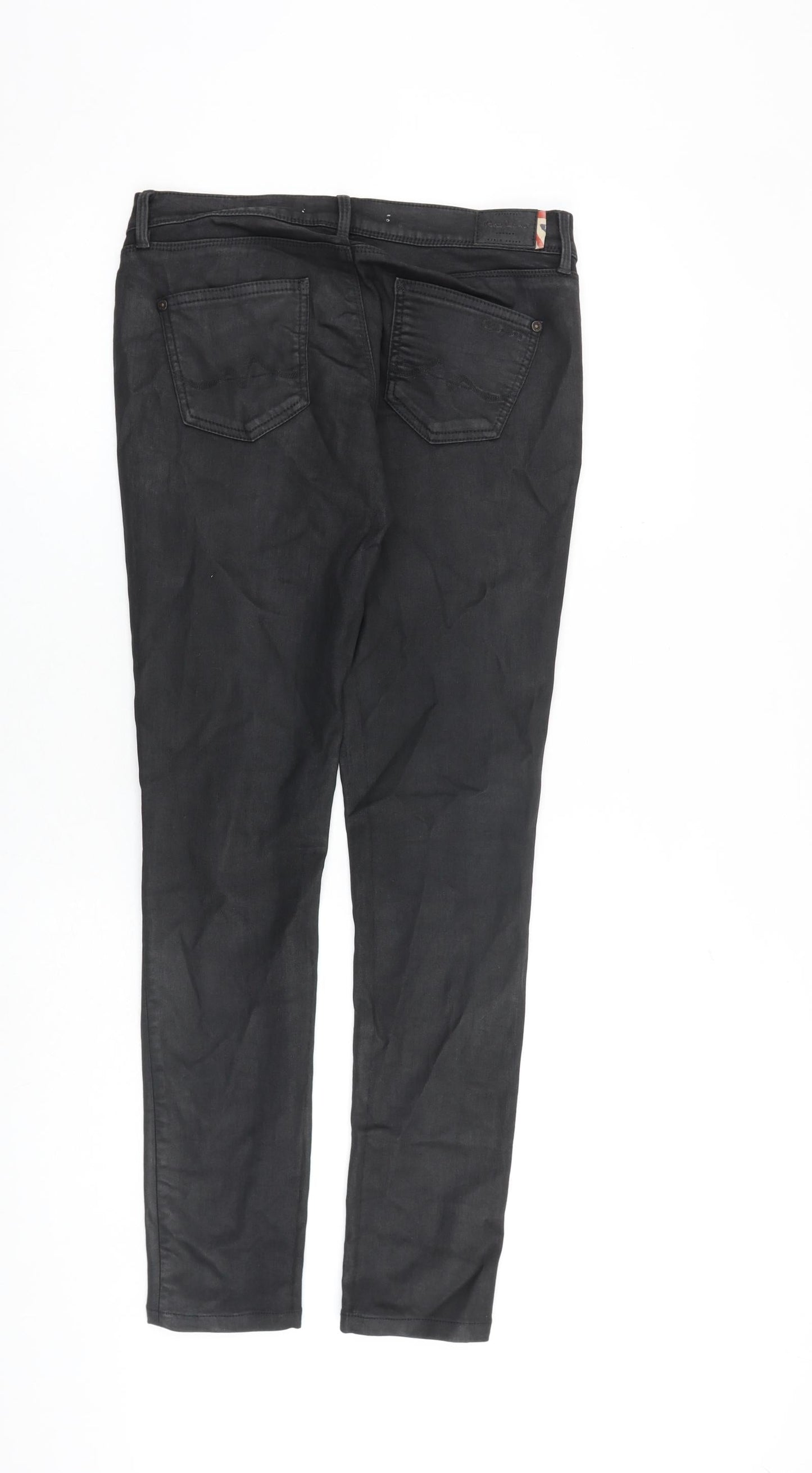 Pepe Jeans Womens Black Polyester Skinny Jeans Size 29 in L32 in Regular Zip