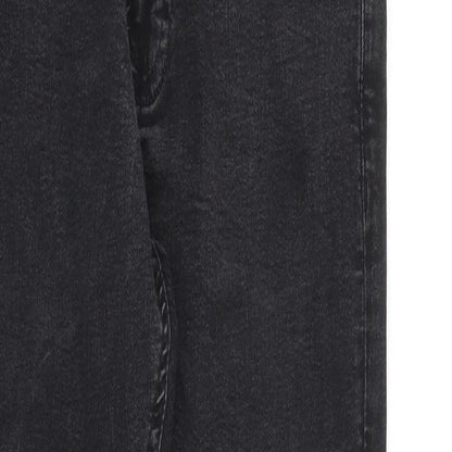 Easy Mens Black Cotton Skinny Jeans Size 28 in L30 in Extra-Slim Zip