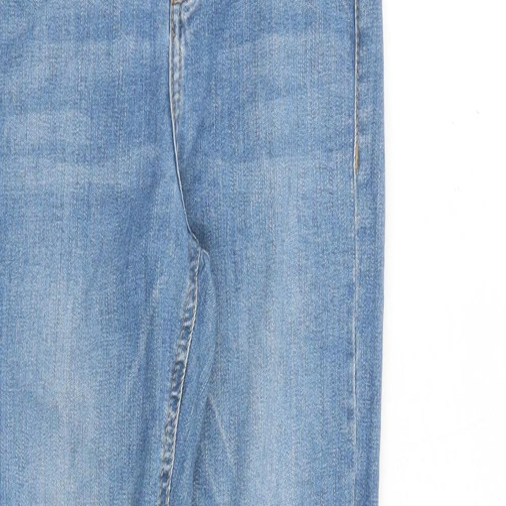 Topshop Womens Blue Cotton Skinny Jeans Size 24 in L32 in Regular Zip