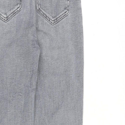 Zara Womens Grey Cotton Skinny Jeans Size 10 L28 in Regular Zip